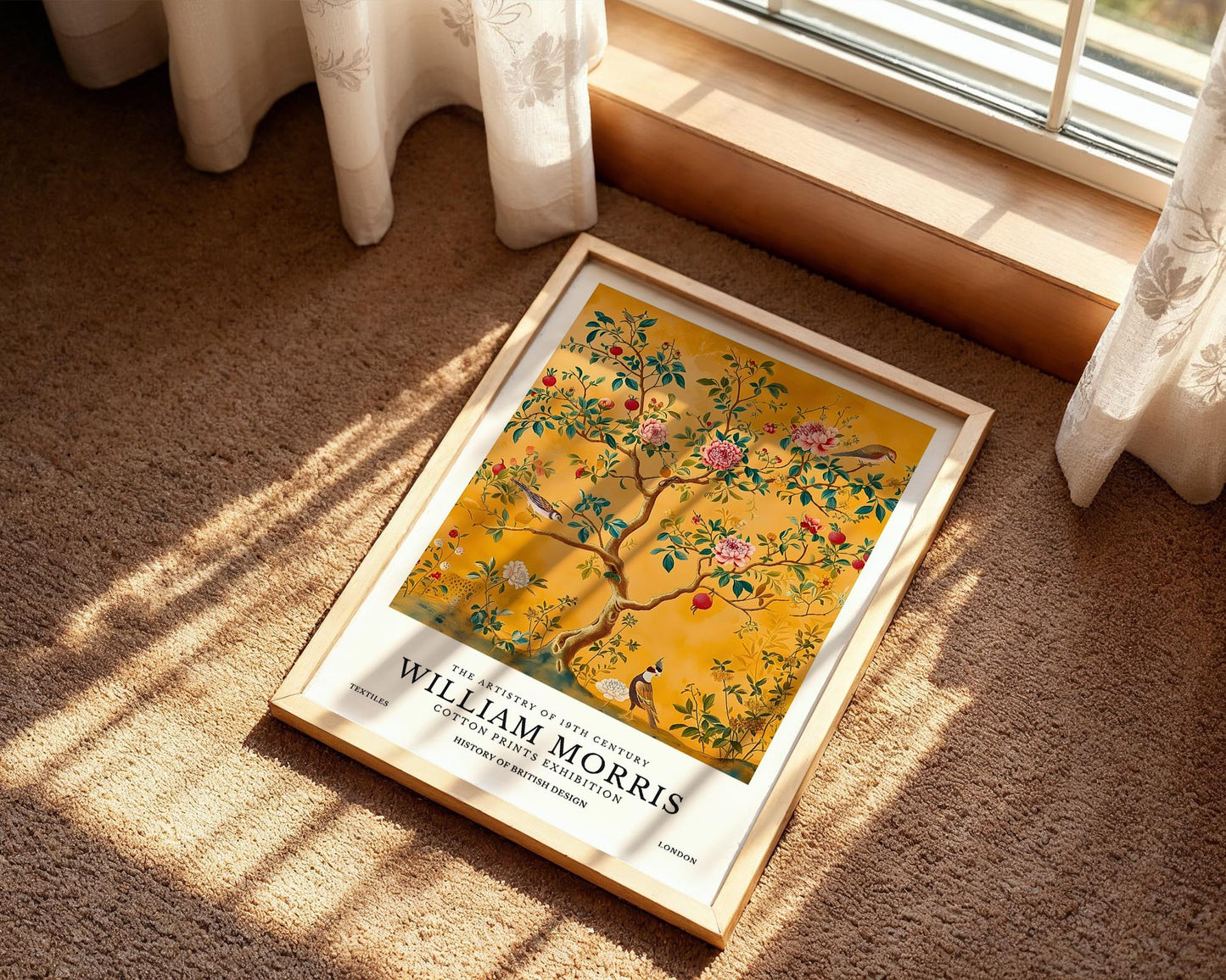 Golden Garden | William Morris Inspired Botanical Tree Art Print