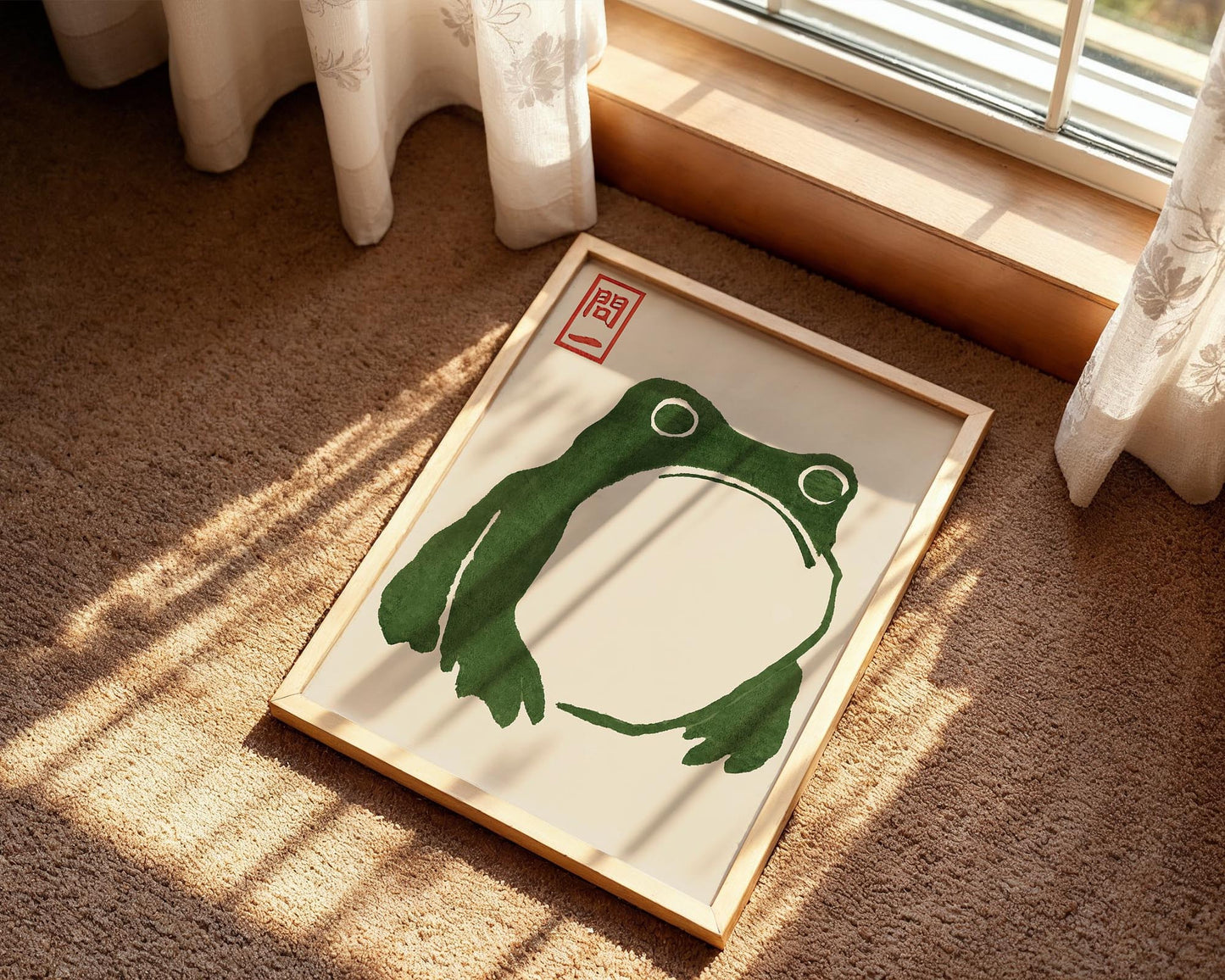 Grumpy Toad – Matsumoto Hoji Frog Print Reproduction