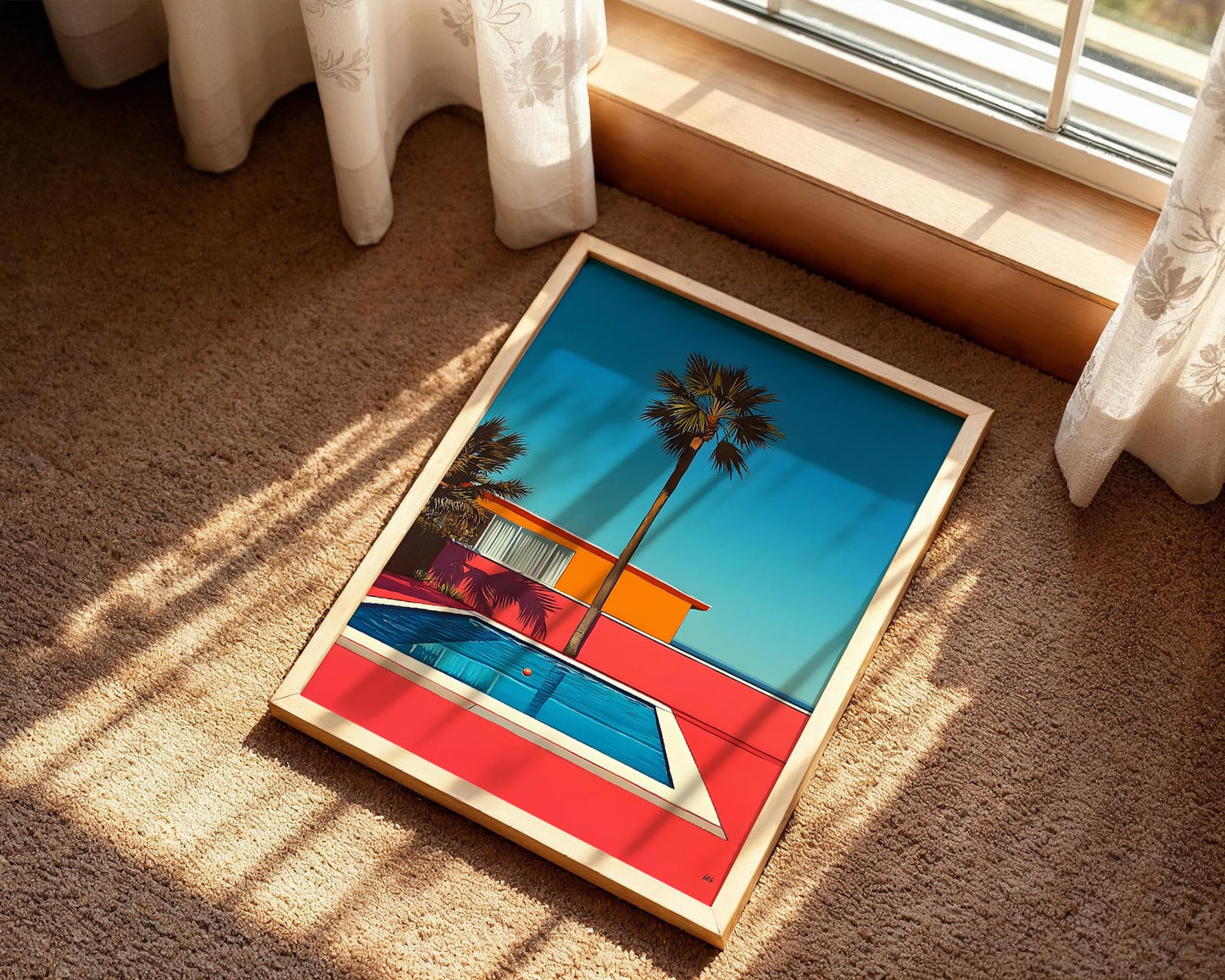 Modern Oasis – Palm Springs Poolside Wall Art Print