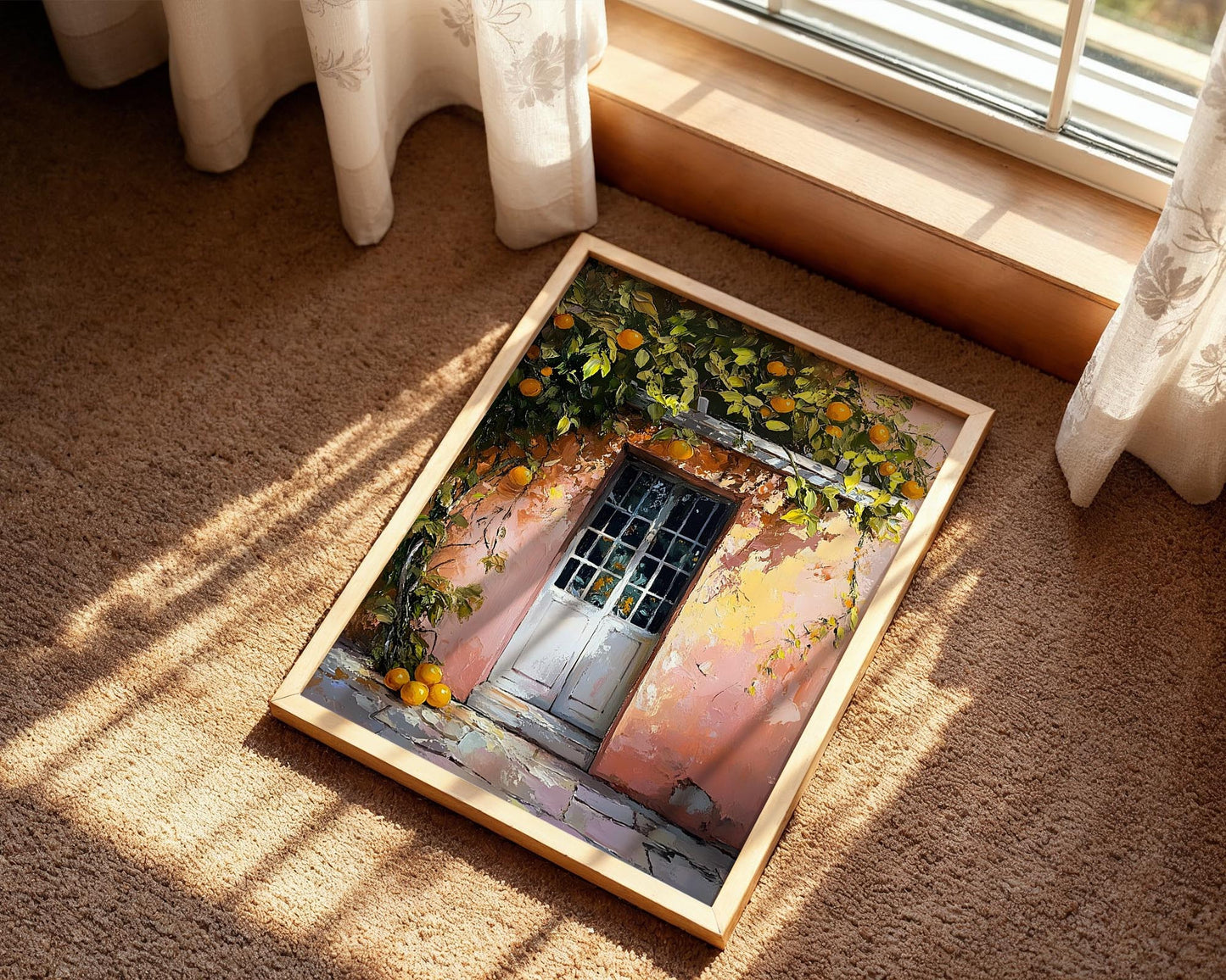 Orange Door – Mediterranean Rustic Wall Art Print