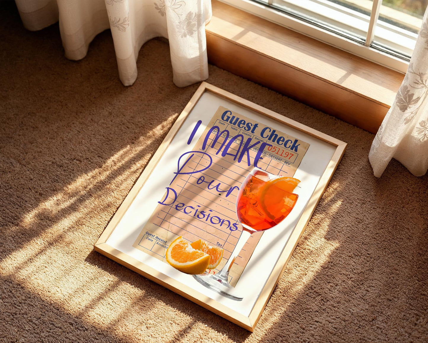Pour Decisions | Funny Cocktail Wall Art