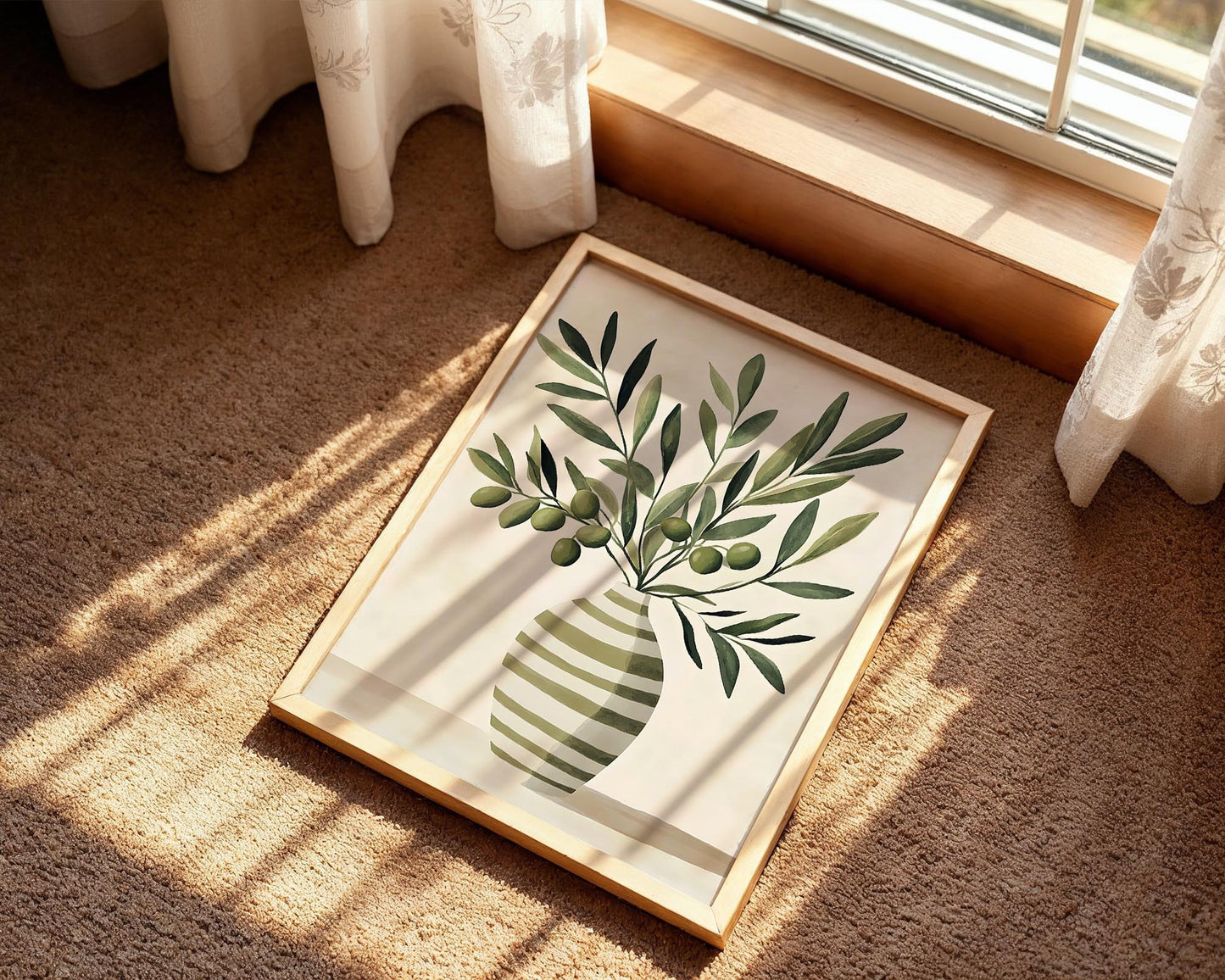 Simple Olives – Minimalist Mediterranean Wall Art Print