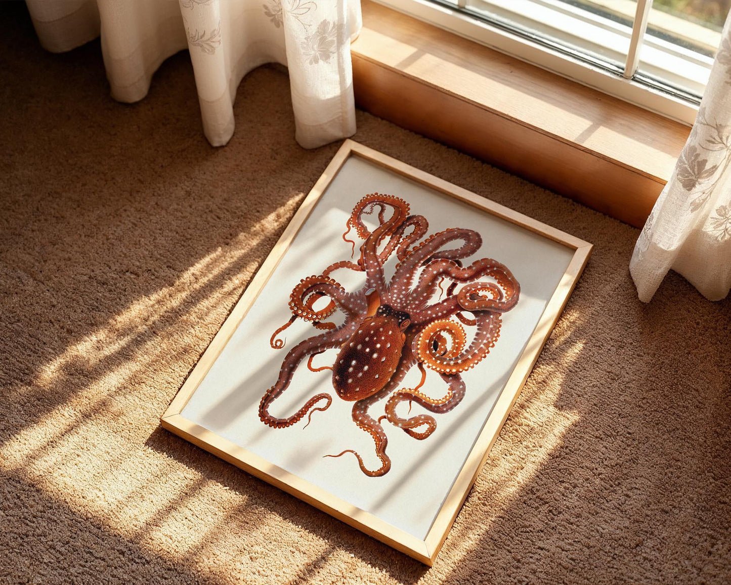 Vintage Octopus – Coastal Marine Wall Art Print