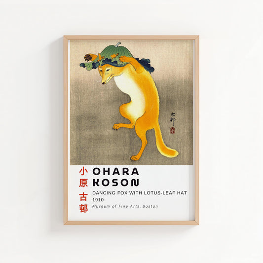 Ohara Koson Dancing Fox | Japanese Art Print