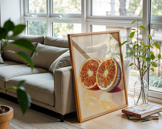 Disco Blood Orange | Disco Fruits Art Print
