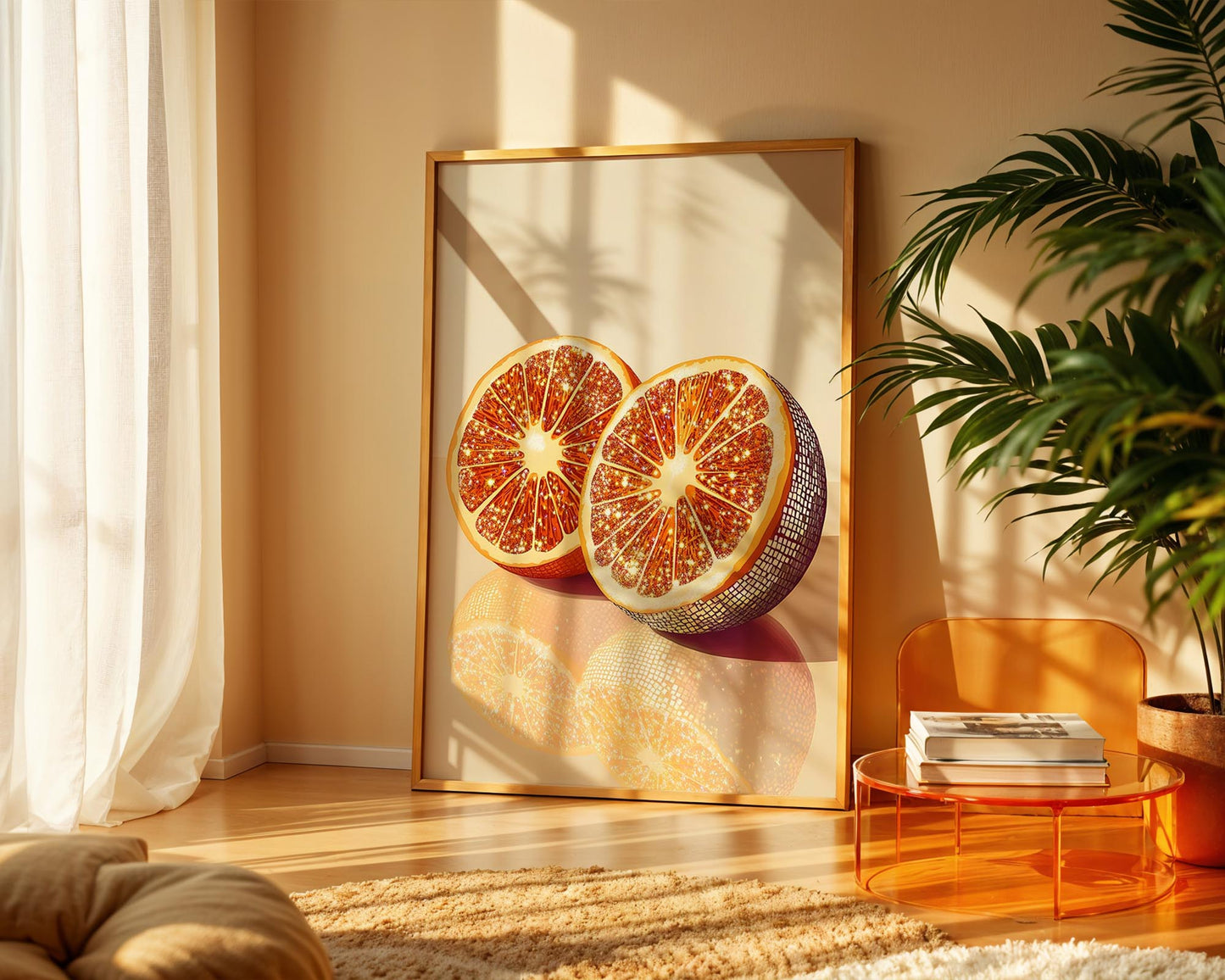 Disco Blood Orange | Disco Fruits Art Print