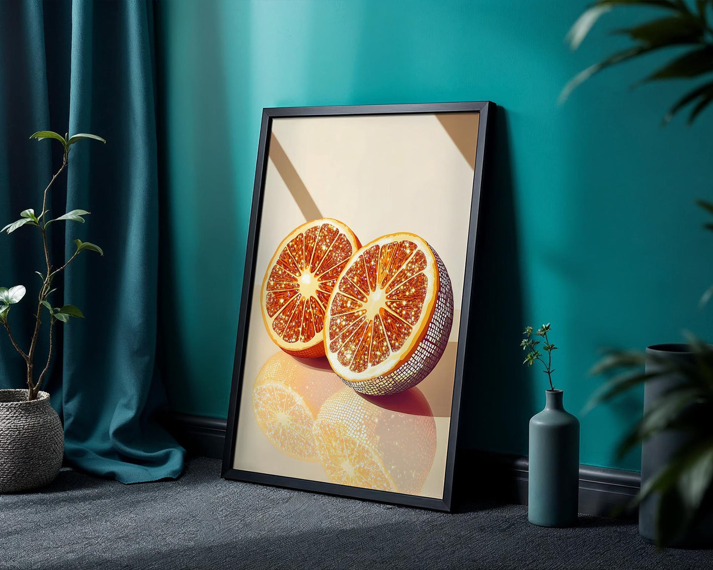 Disco Blood Orange | Disco Fruits Art Print