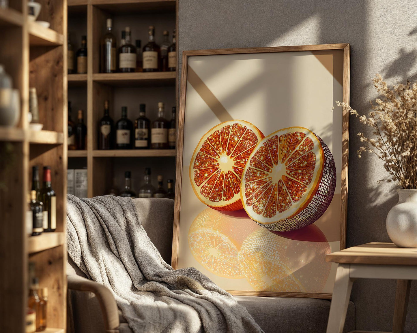 Disco Blood Orange | Disco Fruits Art Print