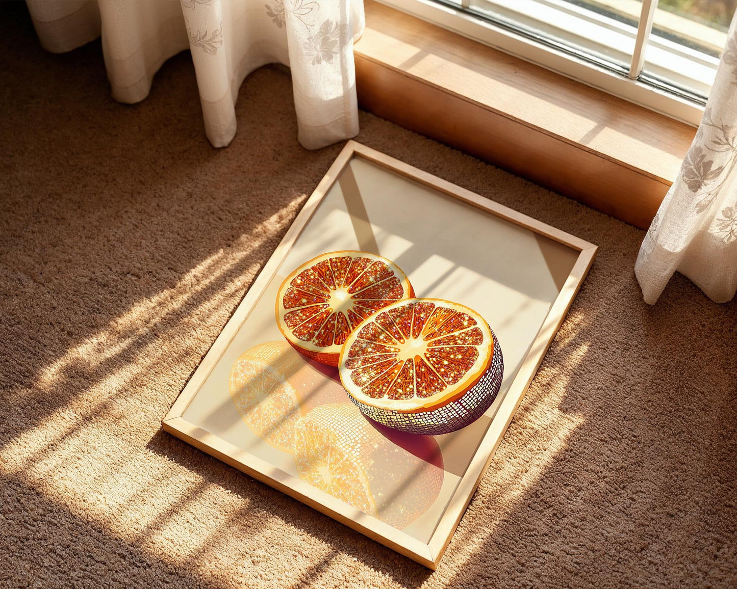 Disco Blood Orange | Disco Fruits Art Print