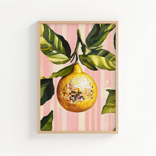 Disco Lemon | Disco Fruits Art Print