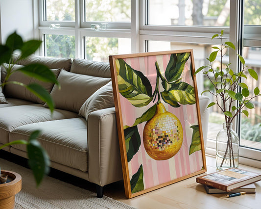 Disco Lemon | Disco Fruits Art Print