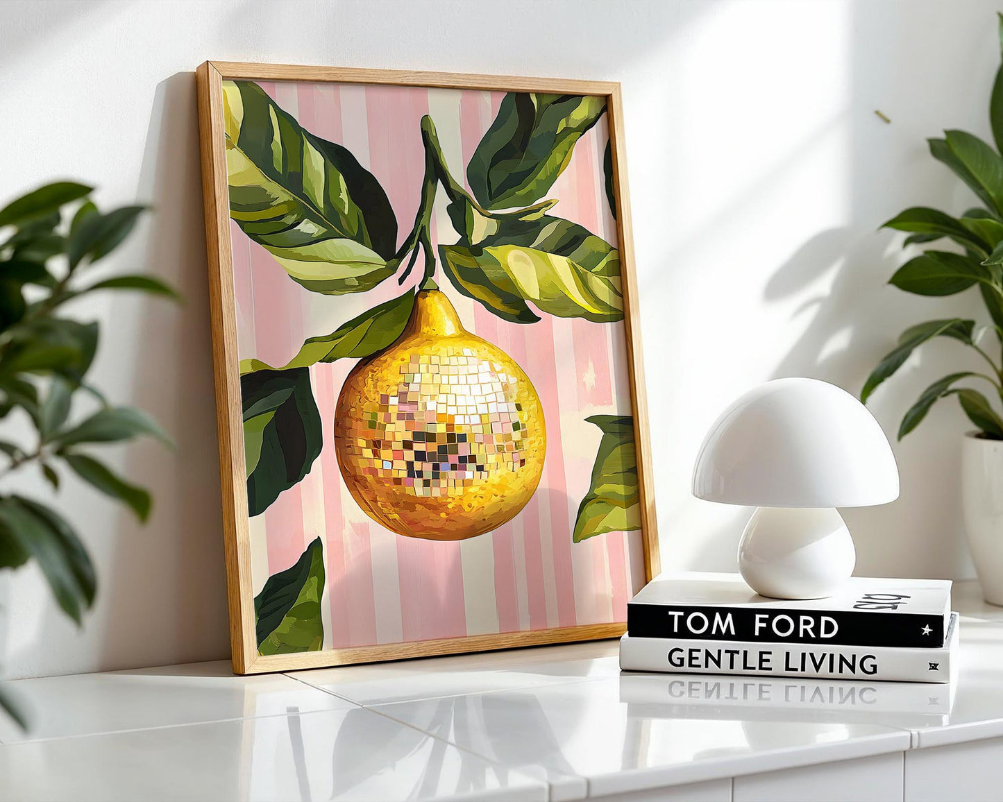 Disco Lemon | Disco Fruits Art Print