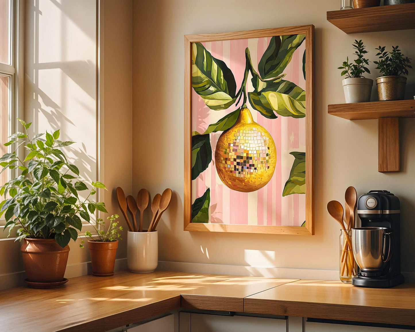 Disco Lemon | Disco Fruits Art Print