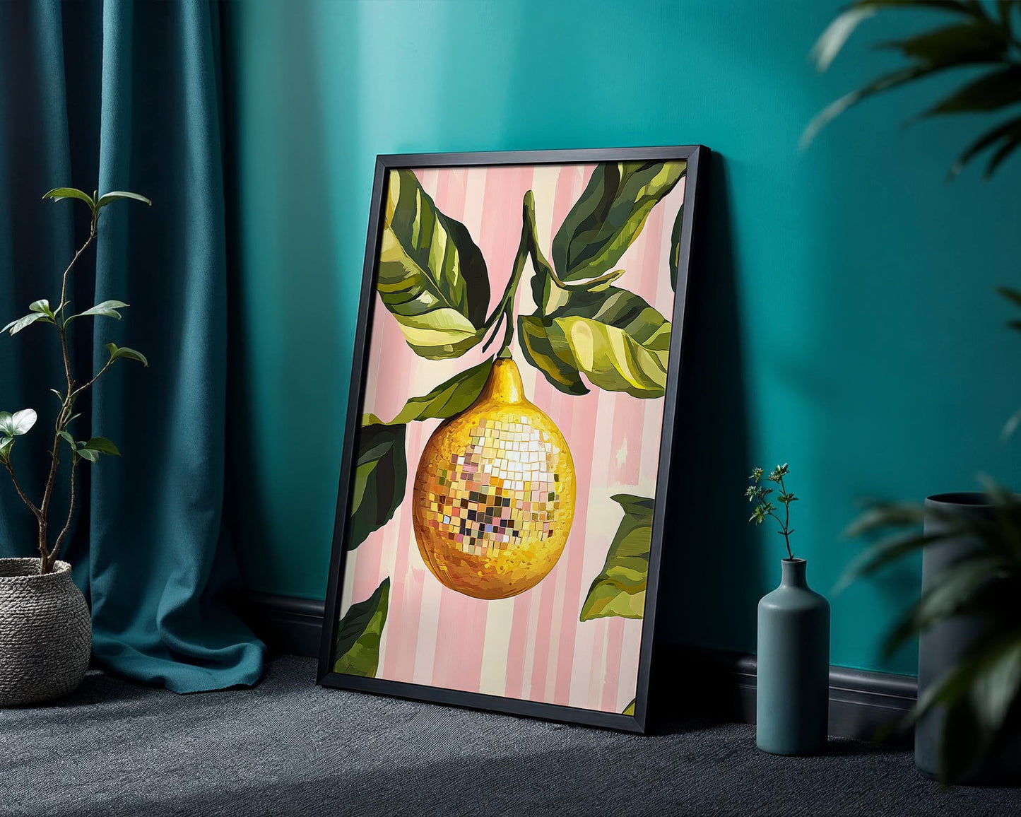 Disco Lemon | Disco Fruits Art Print