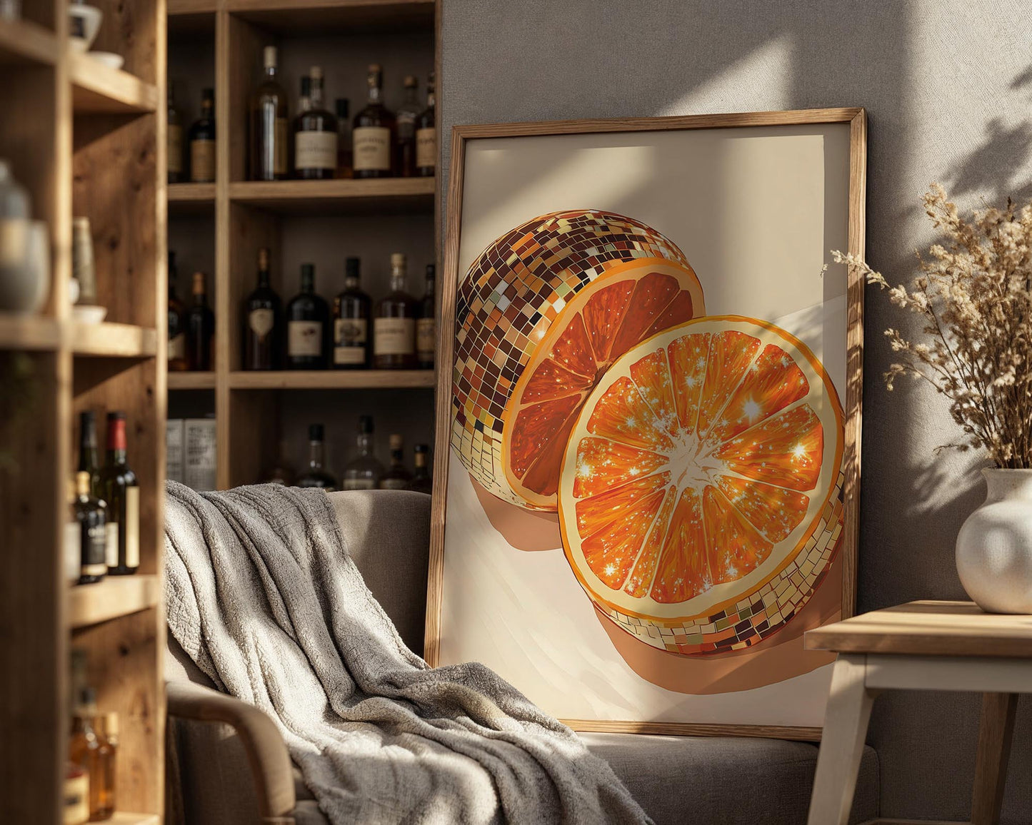 Disco Oranges Halves | Disco Fruits Art Print