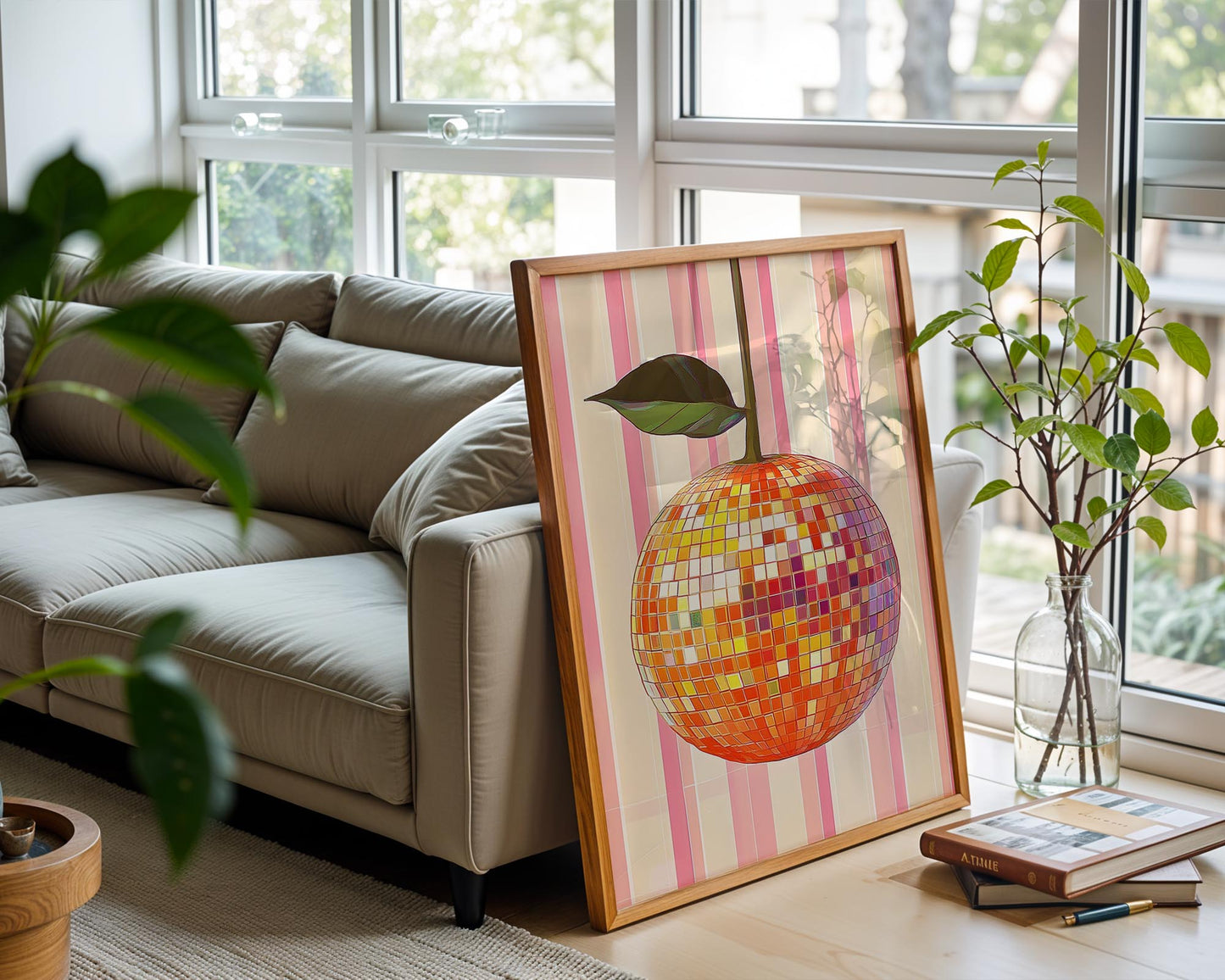 Orange Disco Ball | Disco Fruits Art Print
