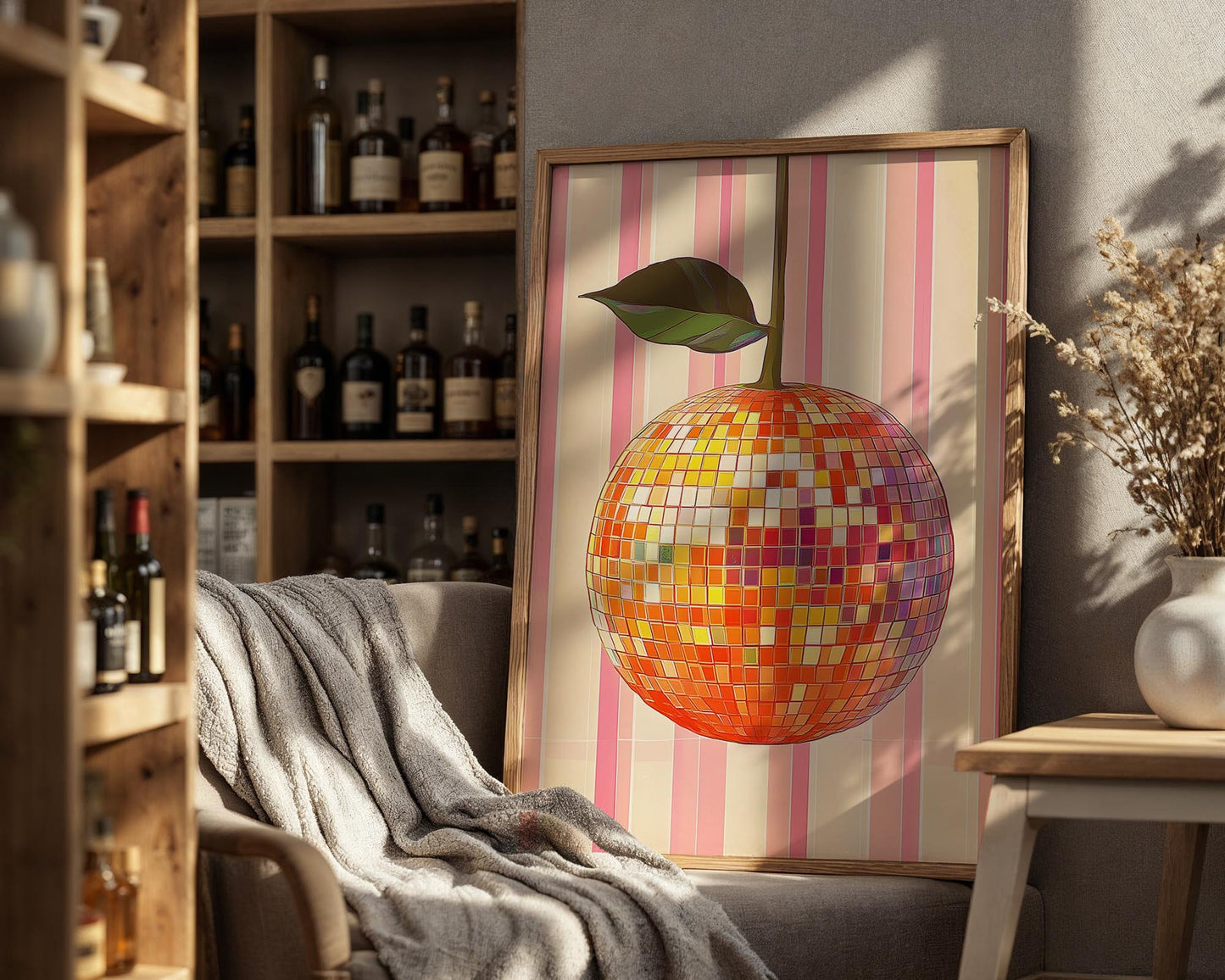 Orange Disco Ball | Disco Fruits Art Print