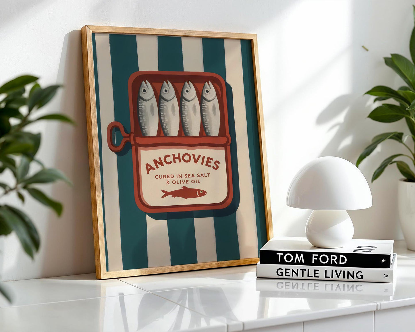 Anchovies Tin Poster | Retro Kitchen Wall Art