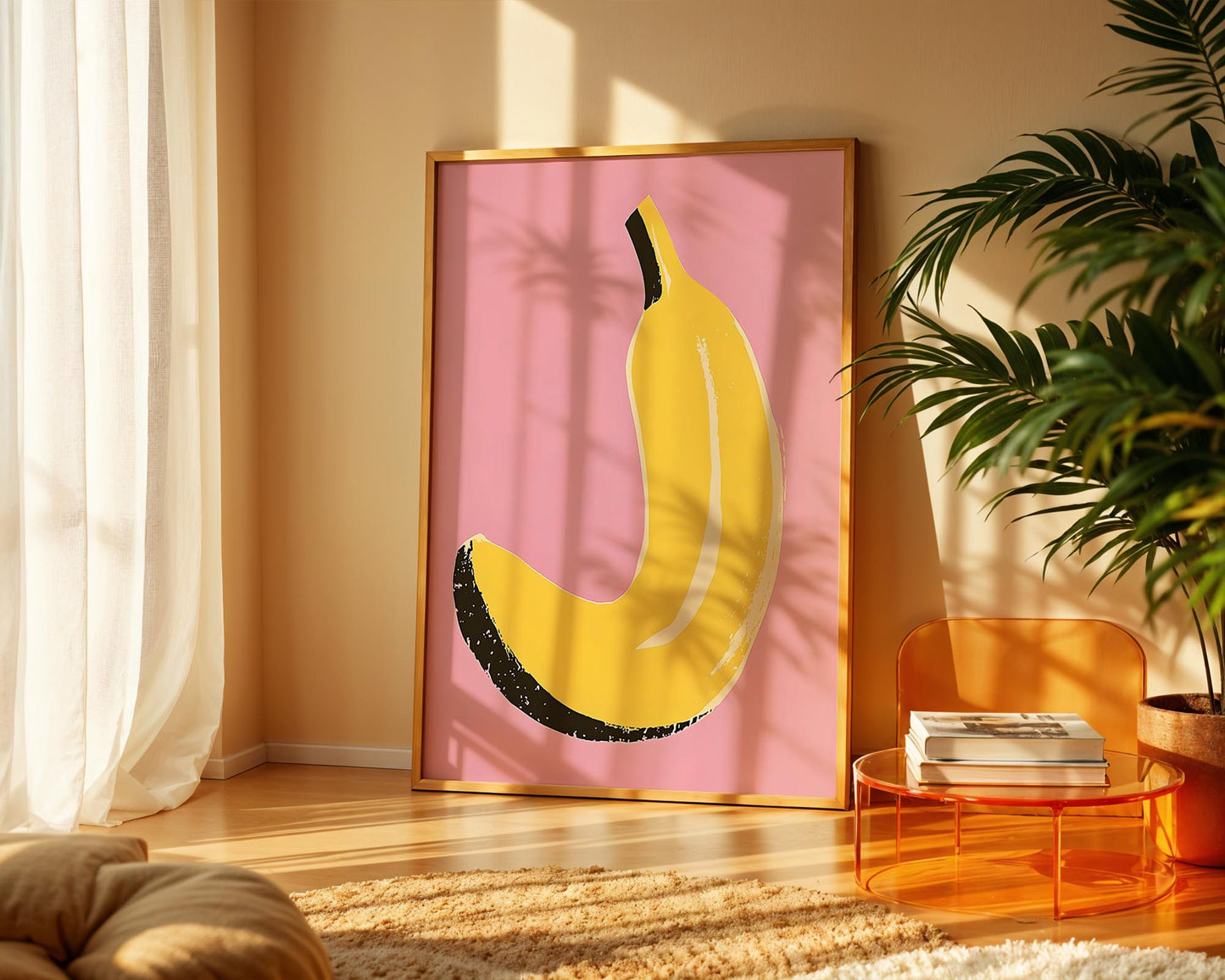 Banana Pop Art Print | Colourful Kitchen Wall Art