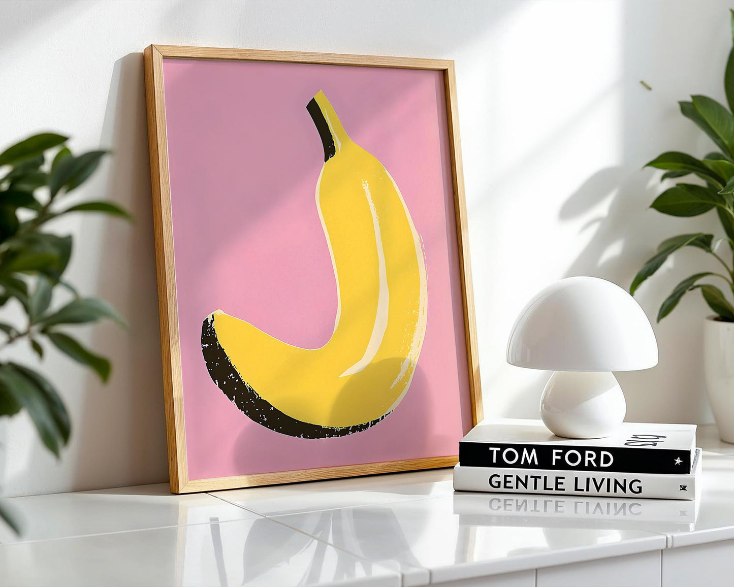 Banana Pop Art Print | Colourful Kitchen Wall Art