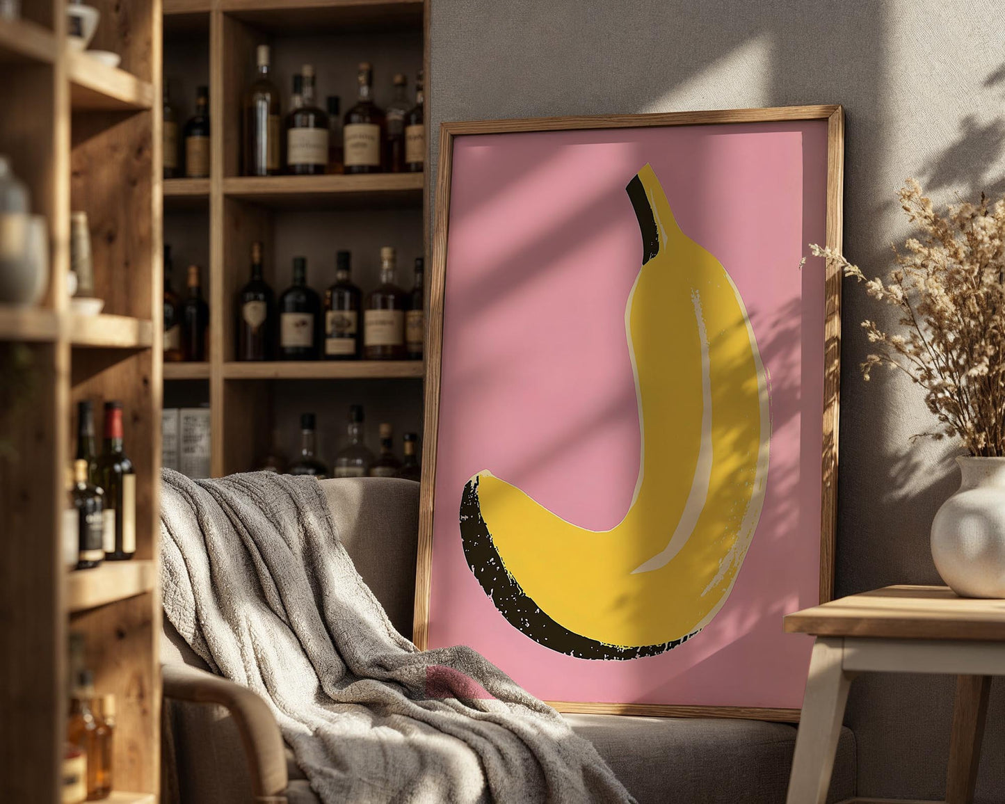 Banana Pop Art Print | Colourful Kitchen Wall Art