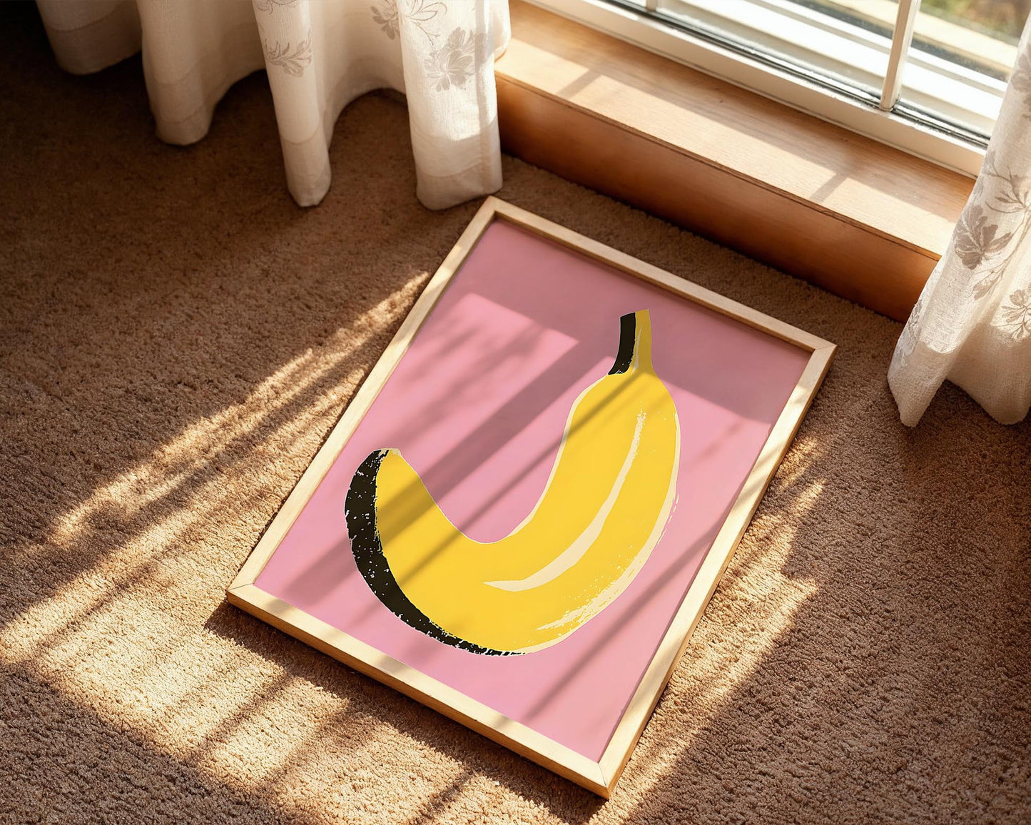 Banana Pop Art Print | Colourful Kitchen Wall Art