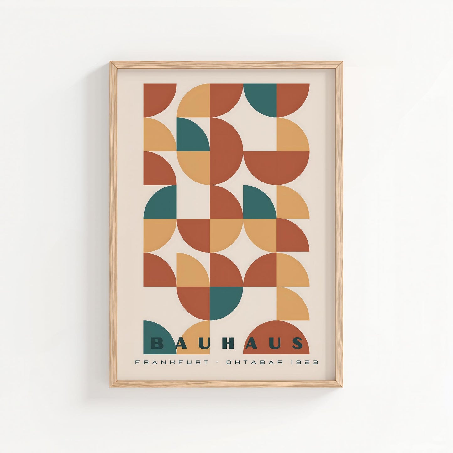 Bauhaus Pattern – Geometric Mid Century Wall Art Print