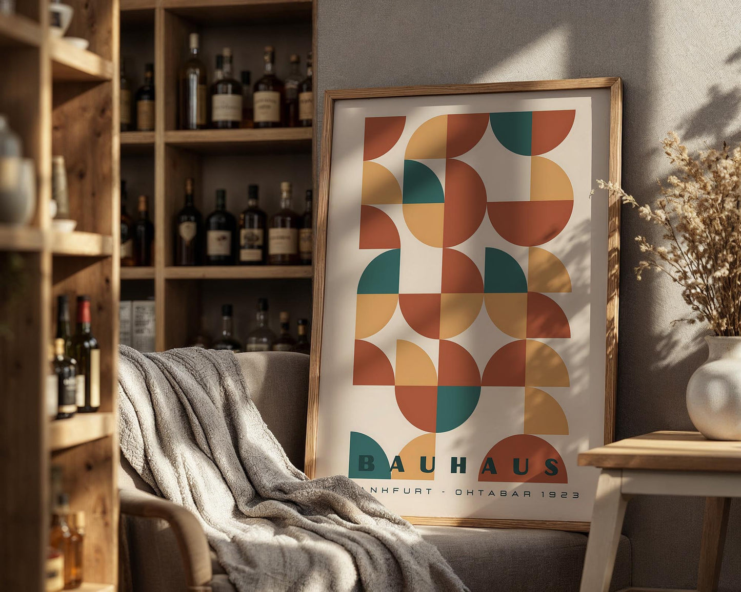 Bauhaus Pattern – Geometric Mid Century Wall Art Print