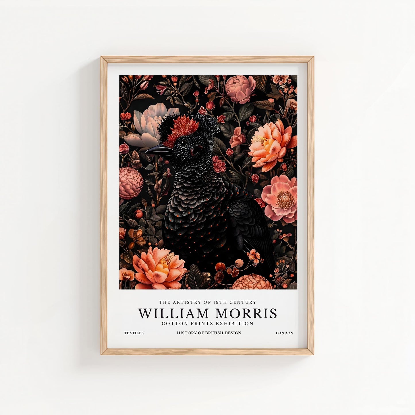Crimson Crown | William Morris Inspired Botanical Art Print