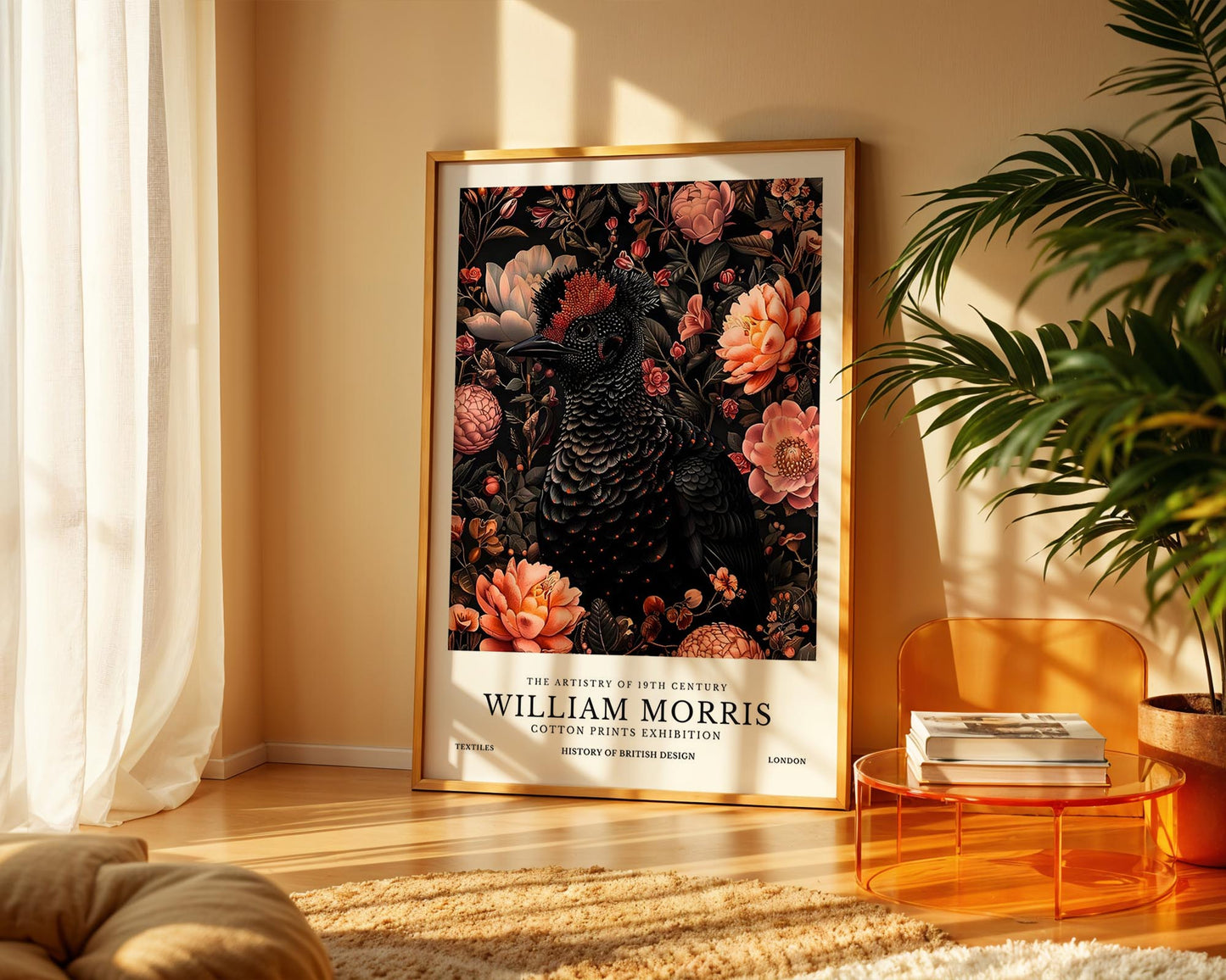 Crimson Crown | William Morris Inspired Botanical Art Print