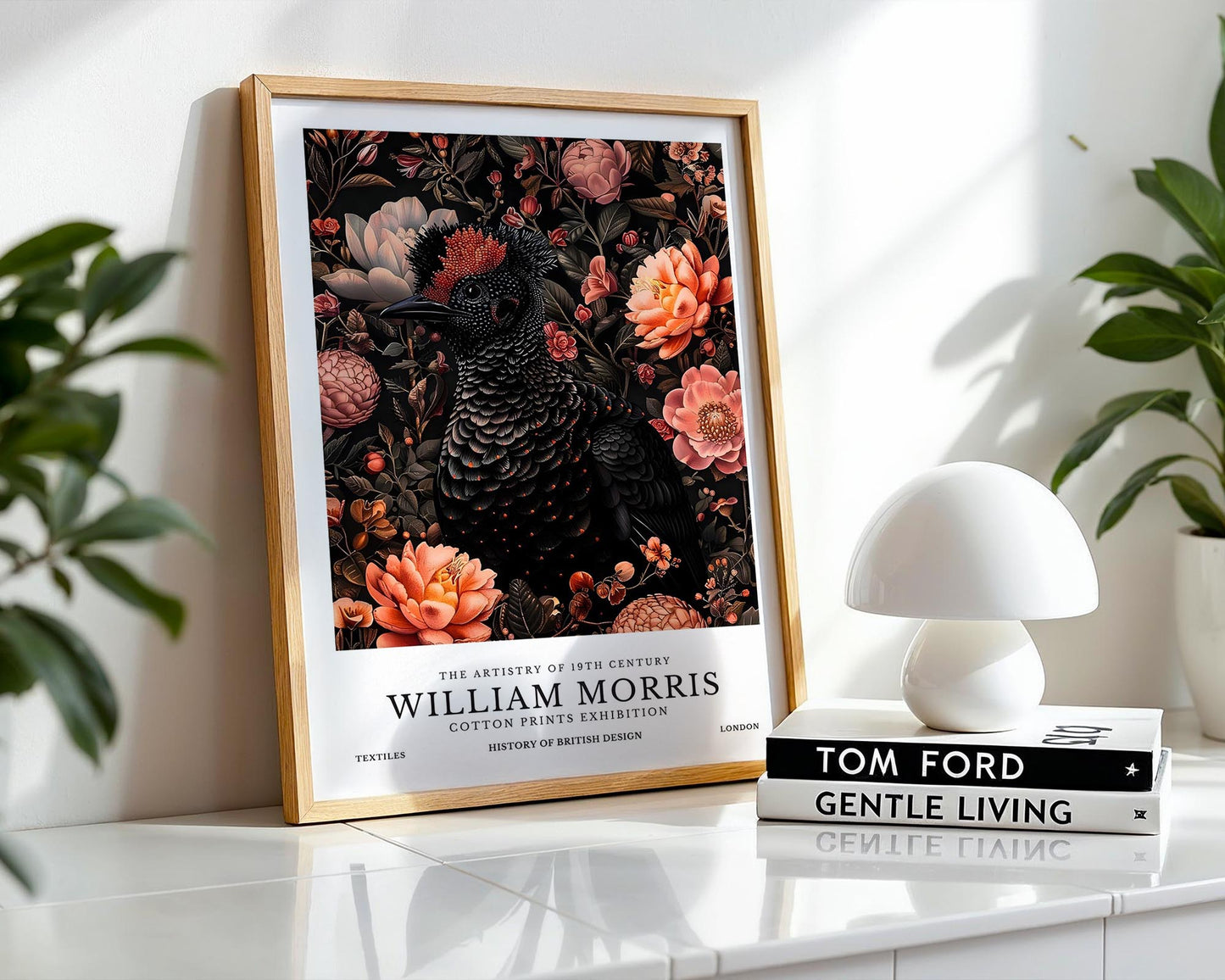 Crimson Crown | William Morris Inspired Botanical Art Print