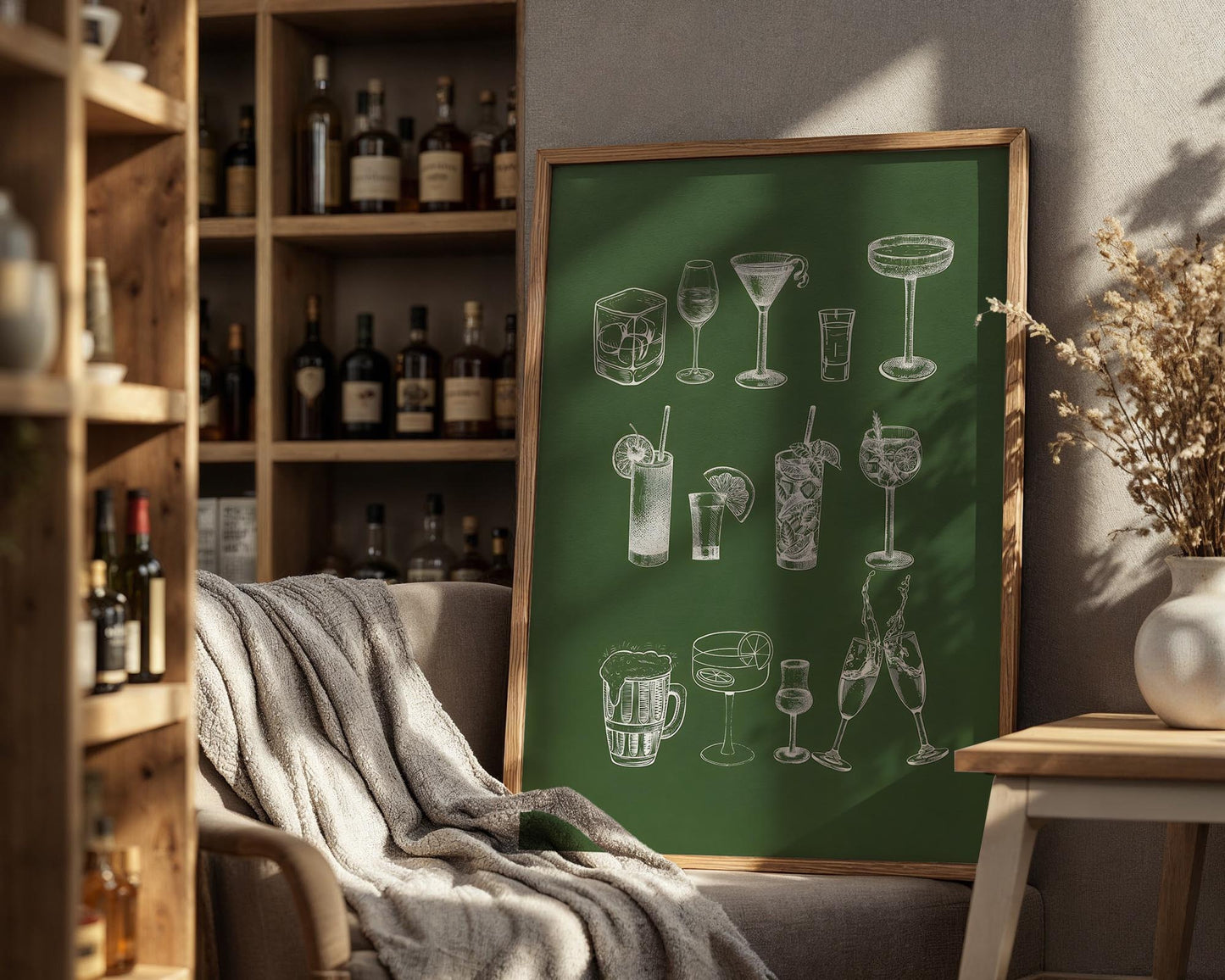 Cocktail Glass Guide | Bar & Kitchen Art Print