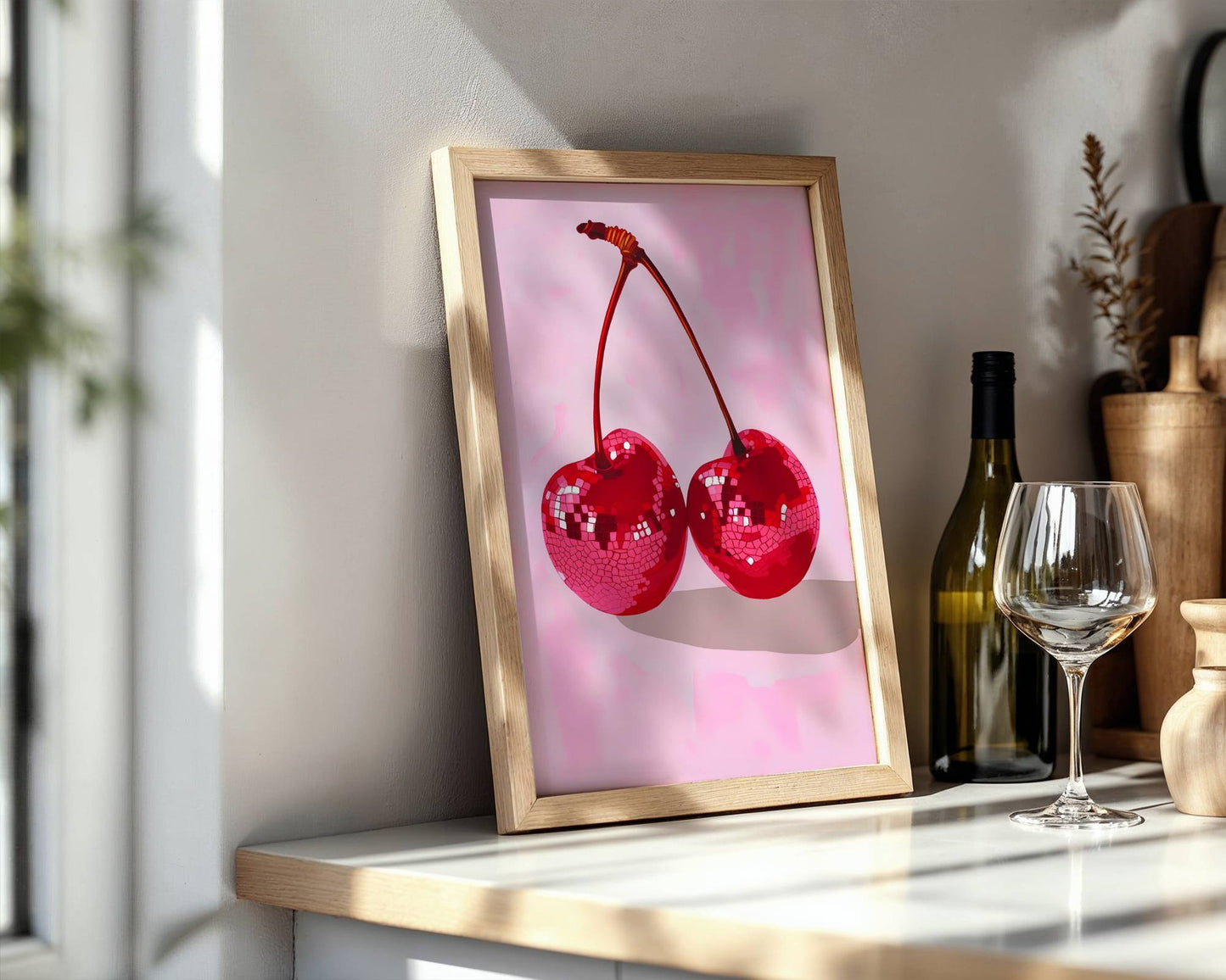 Disco Cherries | Disco Fruits Art Print