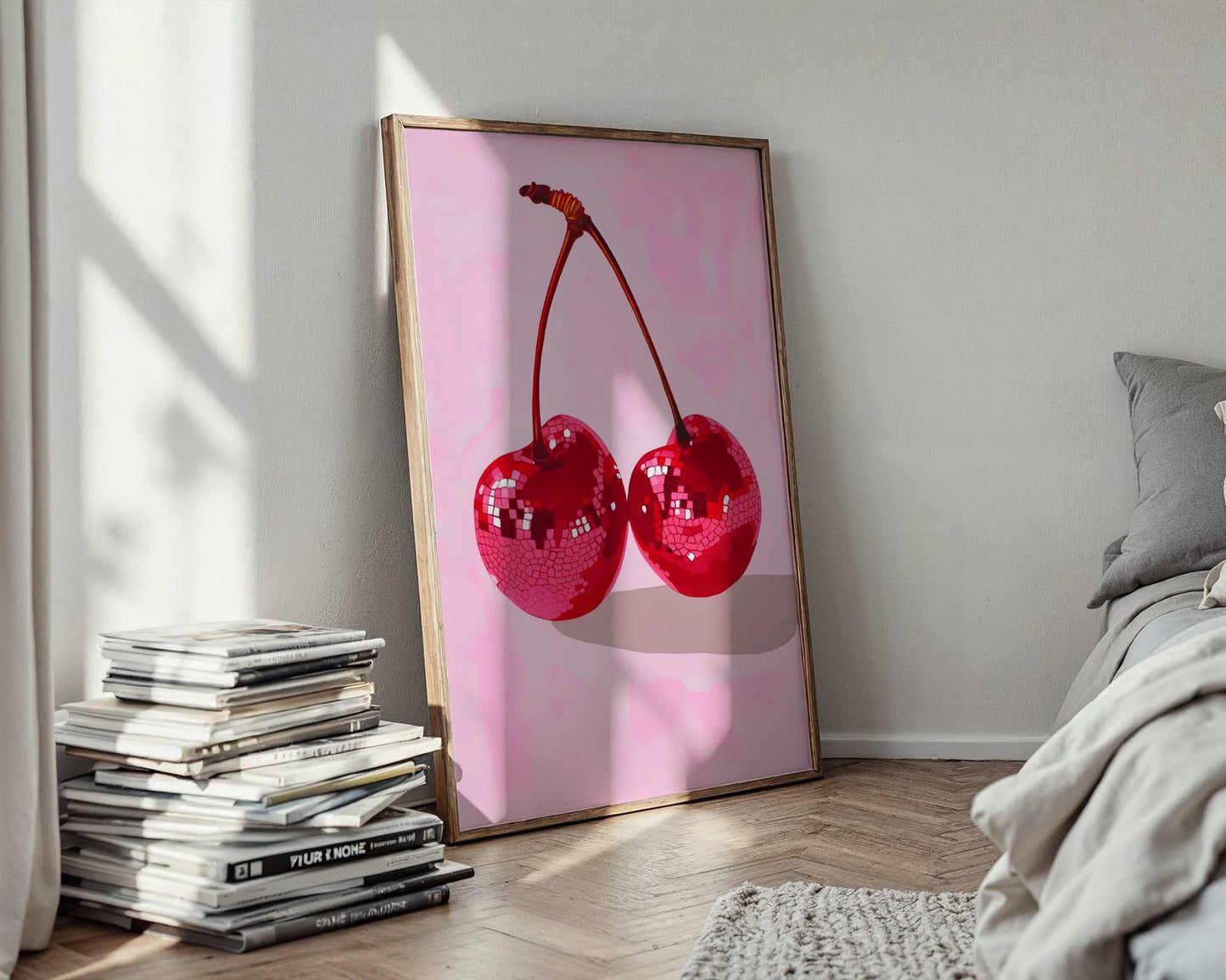 Disco Cherries | Disco Fruits Art Print