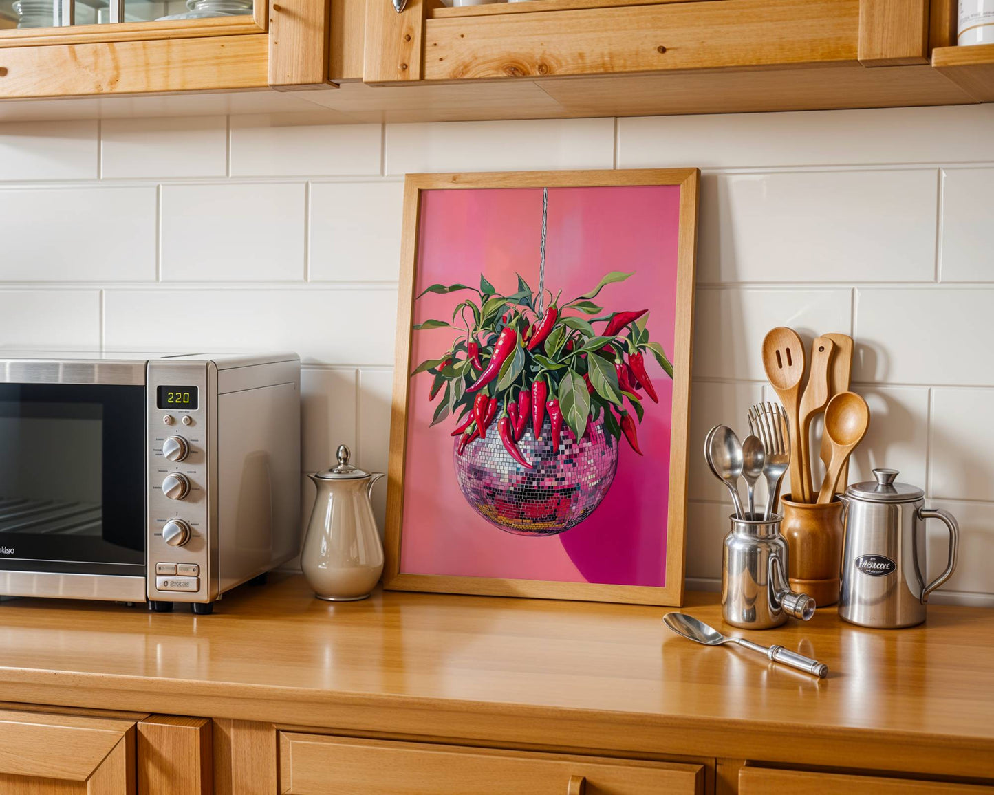Disco Chillies | Disco Fruits Art Print