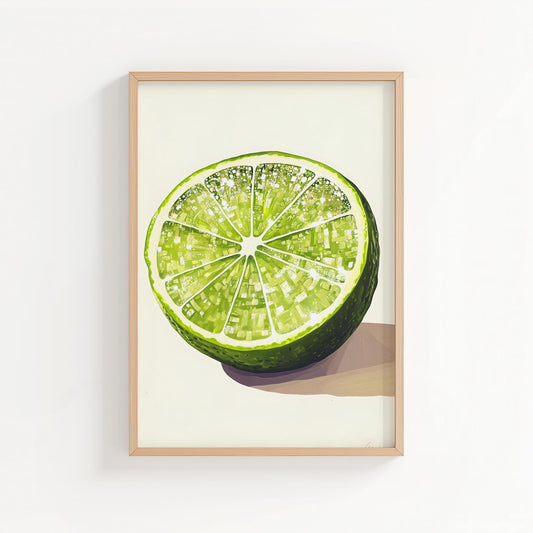 Disco Lime | Disco Fruits Art Print