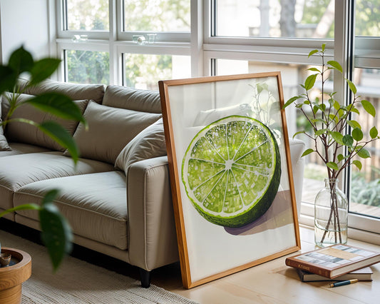 Disco Lime | Disco Fruits Art Print