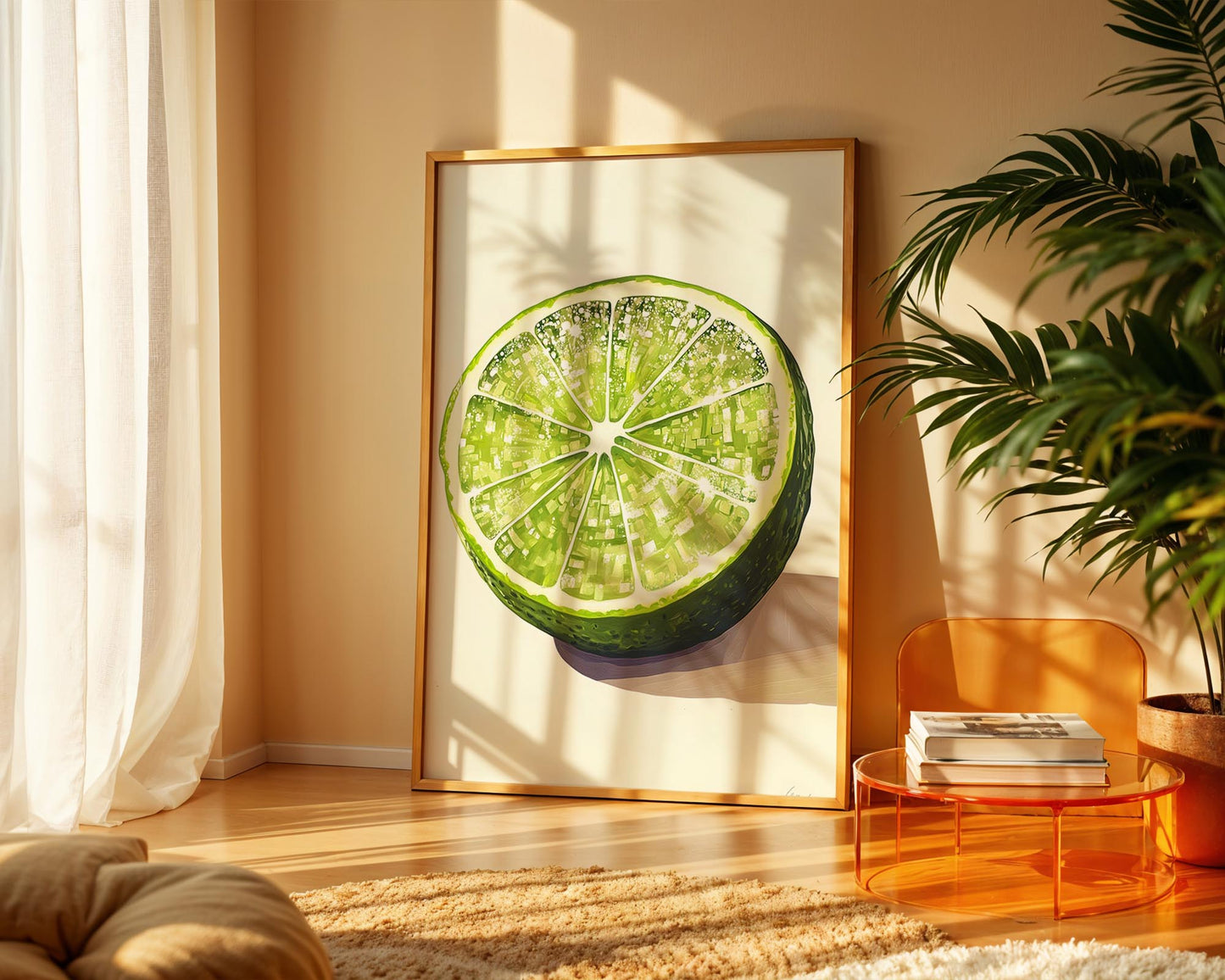 Disco Lime | Disco Fruits Art Print
