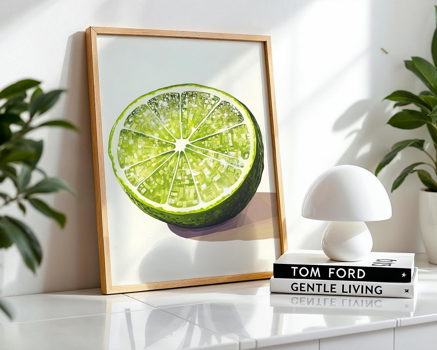 Disco Lime | Disco Fruits Art Print