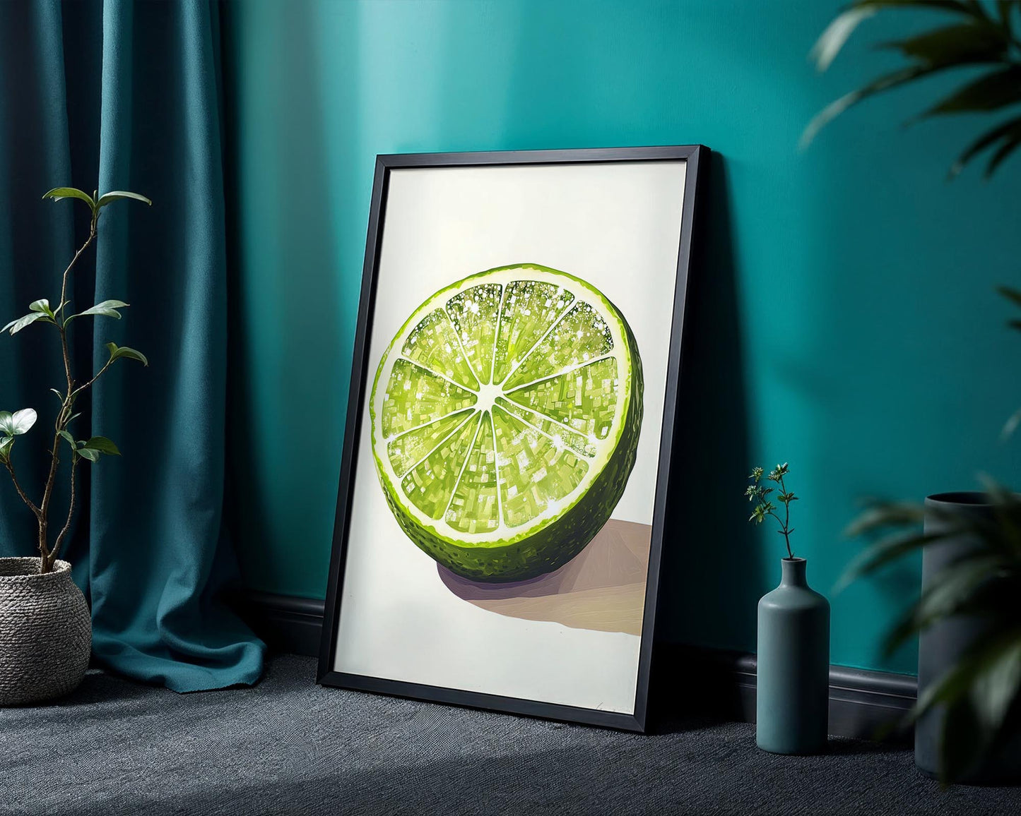 Disco Lime | Disco Fruits Art Print
