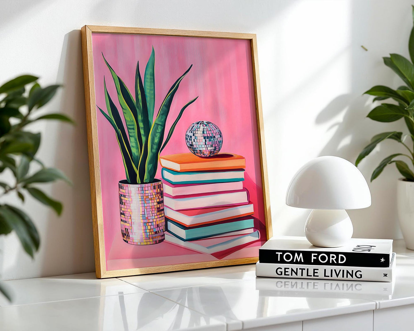 Disco Snake Plant | Disco Fruits Art Print