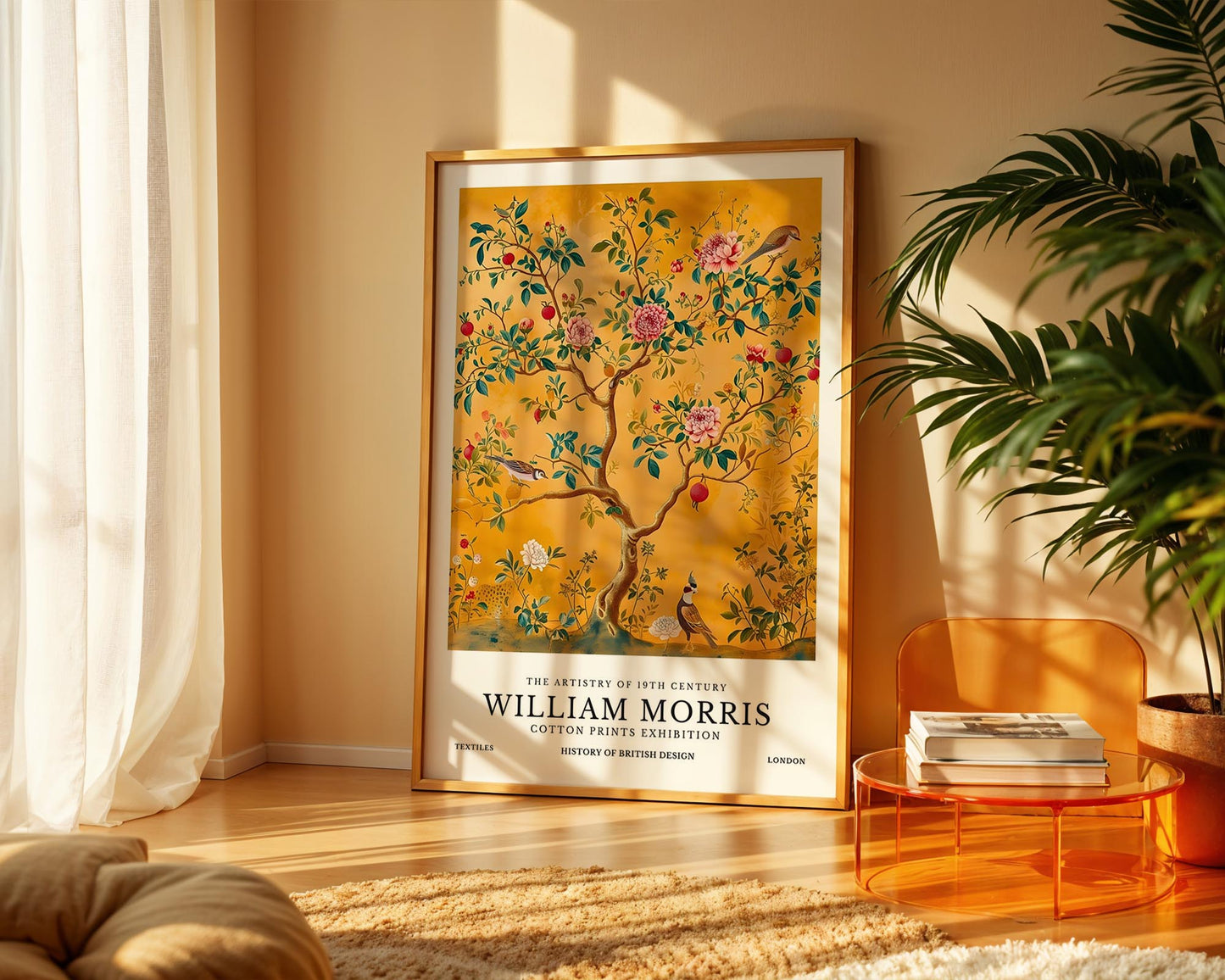 Golden Garden | William Morris Inspired Botanical Tree Art Print