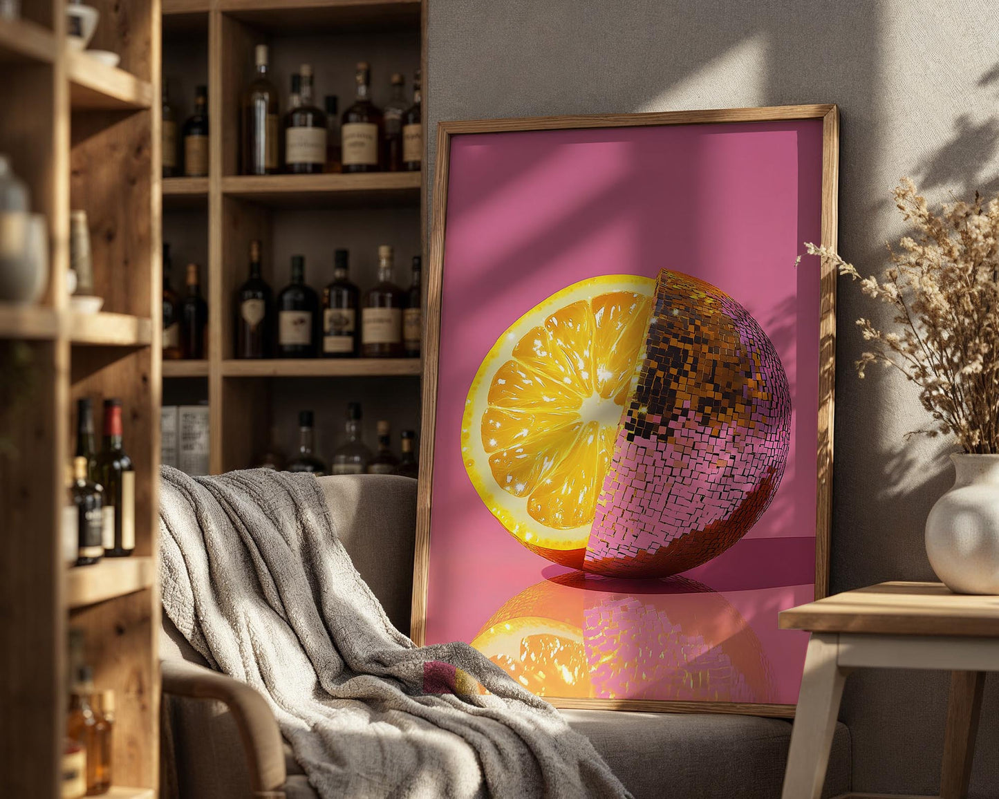 Half & Half Disco Lemon | Disco Fruits Art Print