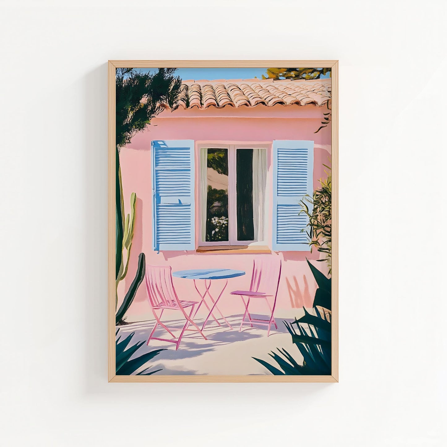 Hidden Patio – French Riviera Wall Art Print