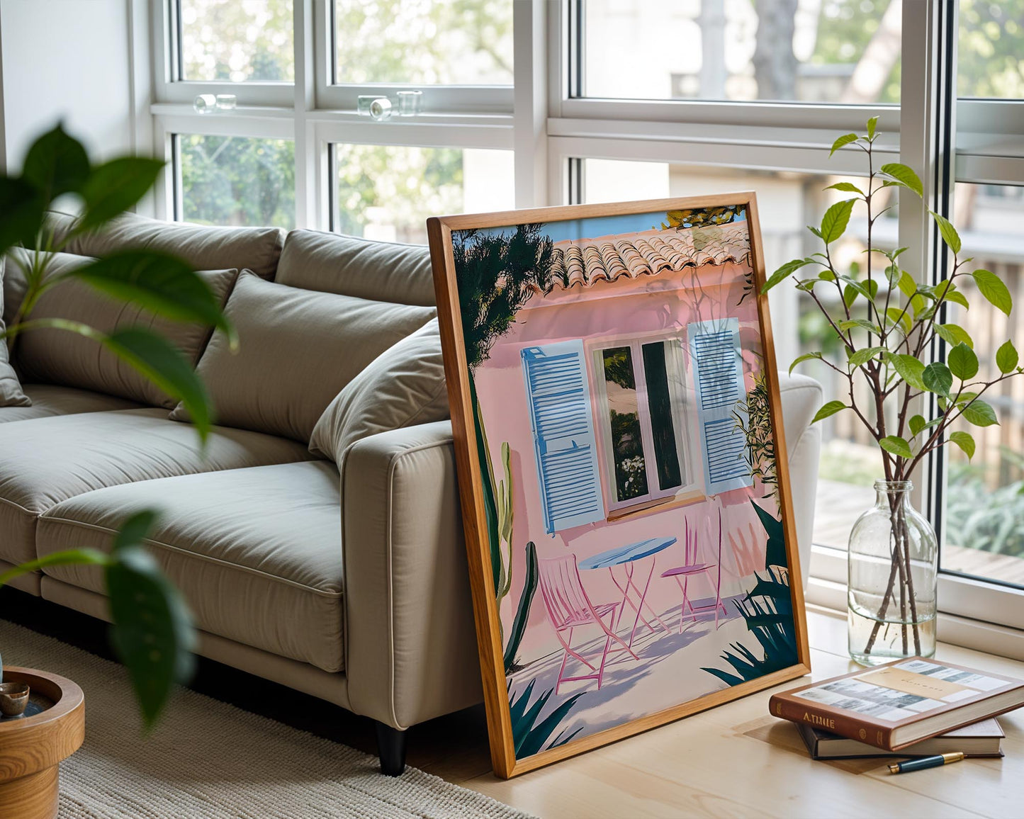 Hidden Patio – French Riviera Wall Art Print