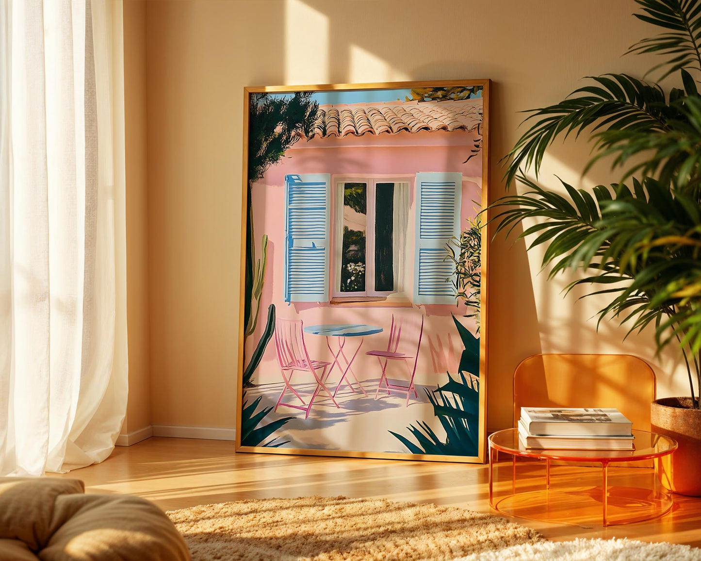 Hidden Patio – French Riviera Wall Art Print