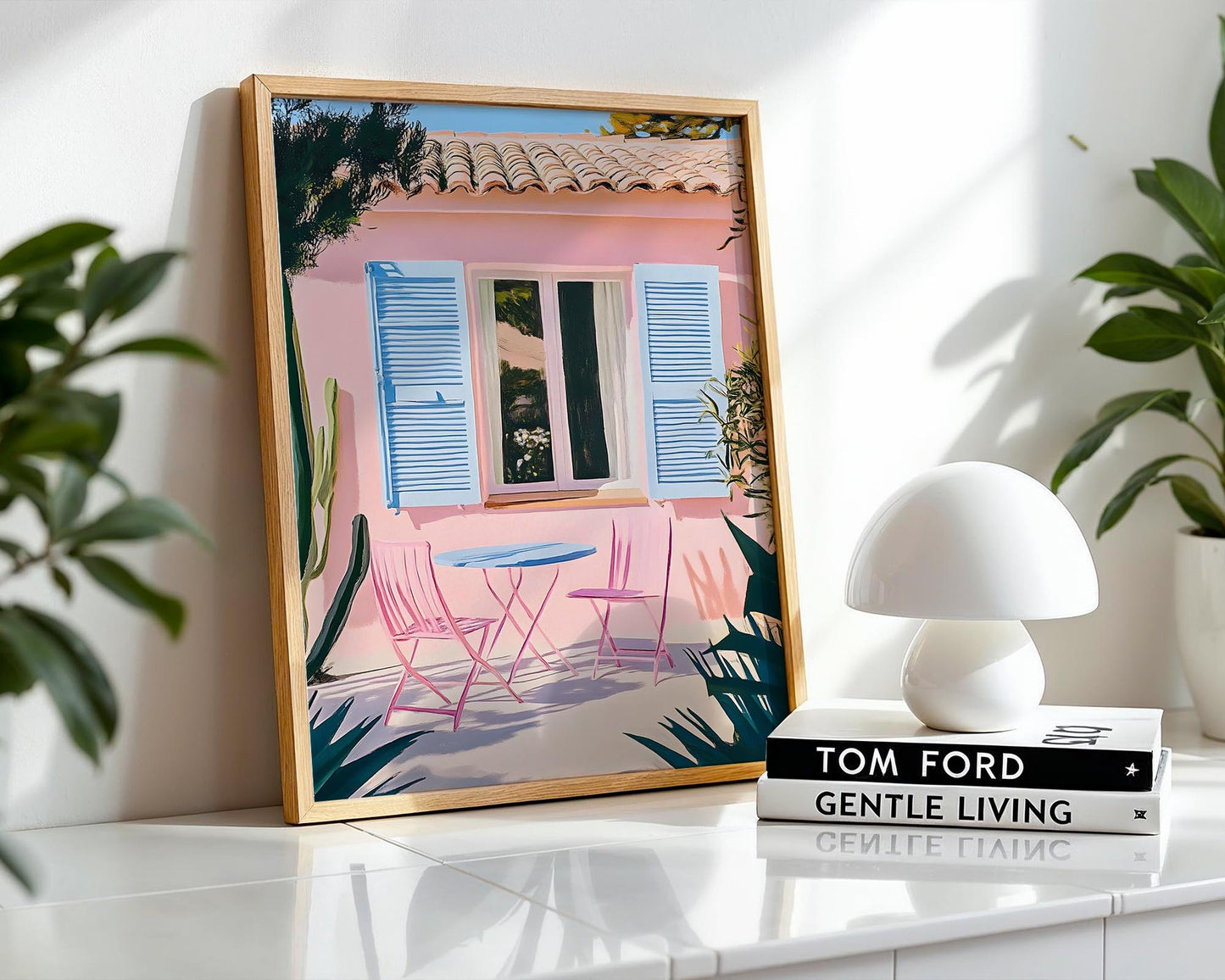 Hidden Patio – French Riviera Wall Art Print