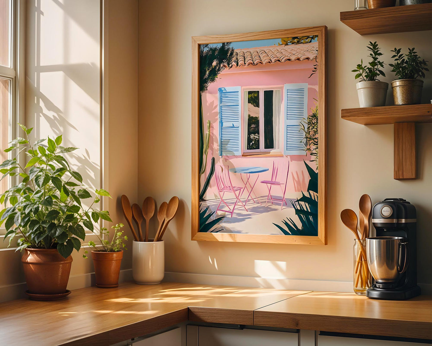 Hidden Patio – French Riviera Wall Art Print