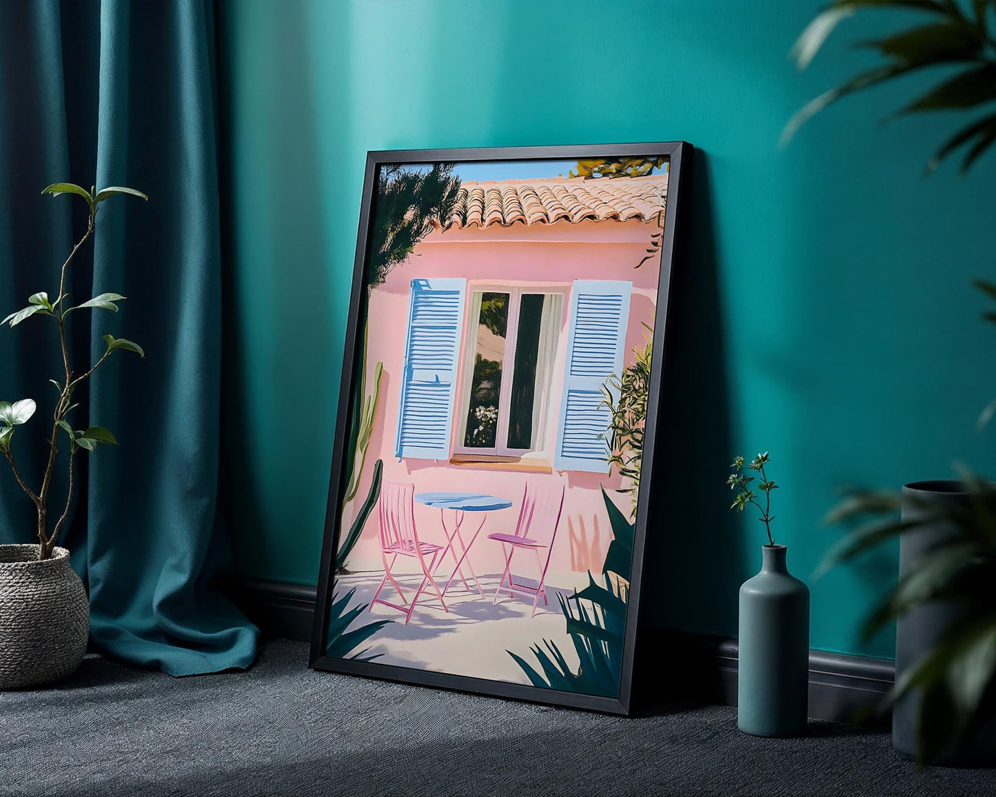 Hidden Patio – French Riviera Wall Art Print