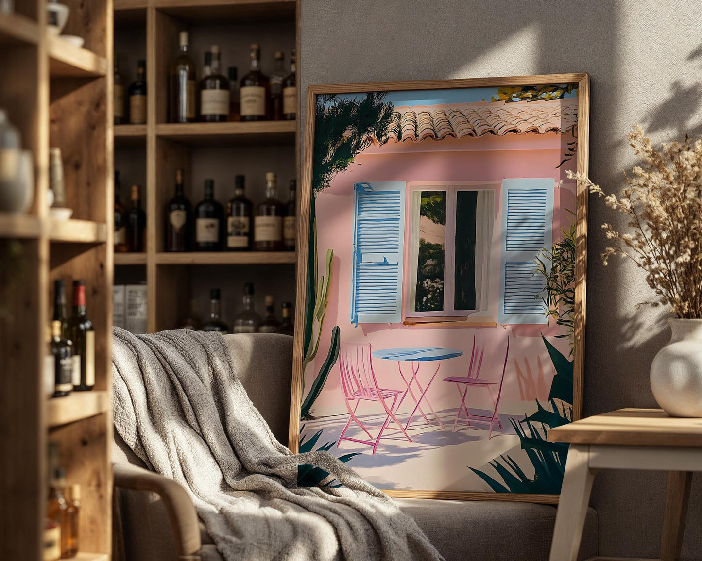 Hidden Patio – French Riviera Wall Art Print